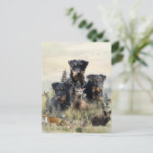 Jagdterriers v. Renbrad Kennel Feestdagenkaart (Staand voorkant)