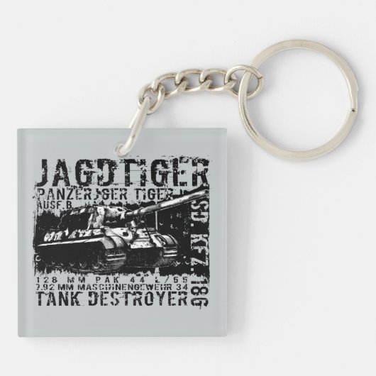 JAGDTIGER Acryl Sleutelhanger (Achterkant)