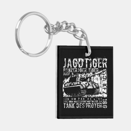 JAGDTIGER Acrylische Sleutelhanger (Voorkant Links)