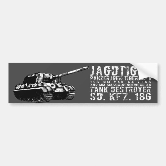 JAGDTIGER Bumpersticker (Voorkant)