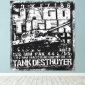 JAGDTIGER CANVAS AFDRUK (Insitu (Houten vloer))