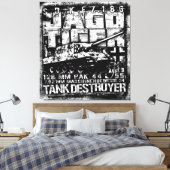 JAGDTIGER CANVAS AFDRUK (Insitu (Slaapkamer))