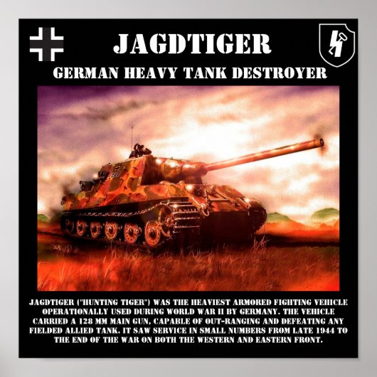 Jagdtiger German Tank Destroyer Print (Voorkant)