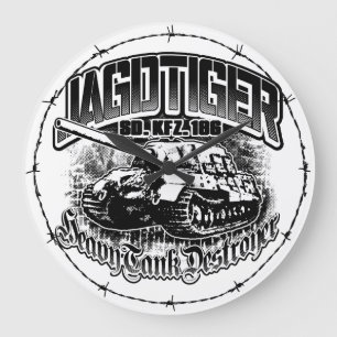 JAGDTIGER ronde (grote) acryl wandklok