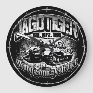 JAGDTIGER ronde (grote) acryl wandklok