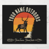 Jagen ADD NAME Buiten Lucht Herten Wildernis Kamp Bier Etiket (Enkel label)