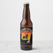 Jagen ADD NAME Buiten Lucht Herten Wildernis Kamp Bier Etiket (Voorkant)