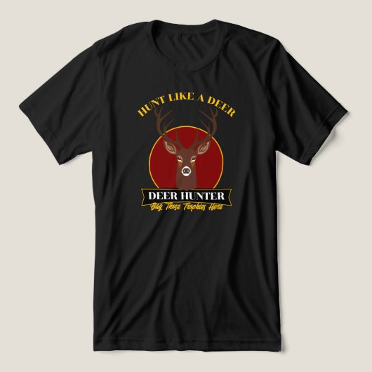 Jagen als een hert Tri-Blend shirt (Design voorkant)