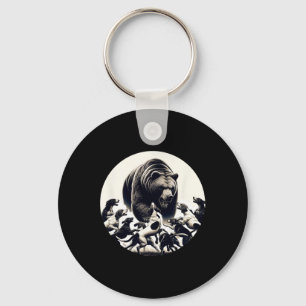 Jagen Beer Retro Dog Beer Hound Hunting Sleutelhanger