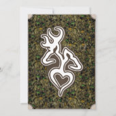 Jagen Buck en Doe Camouflage bruiloft uitnodiging (Achterkant)