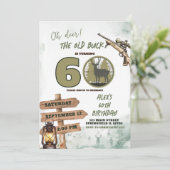 Jagen Camo Adult Verjaardag Uitnodiging (Staand voorkant)