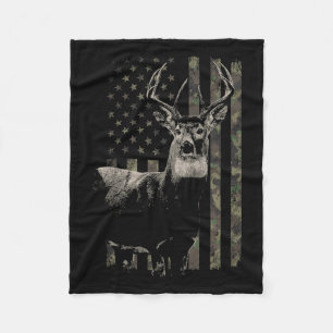 Jagen Camo Amerikaanse vlag herten Fleece Deken