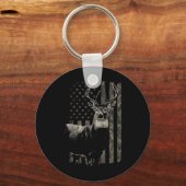 Jagen Camo Amerikaanse vlag herten Sleutelhanger (Voorkant)