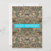 Jagen Camo Boy Baby shower Buck Uitnodiging (Achterkant)