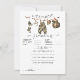 Jagen Camo Clothesline Baby voorspellingen spel Kaart