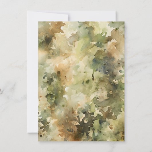 Jagen Camo Clothesline Baby Word Scramble Kaart (Achterkant)