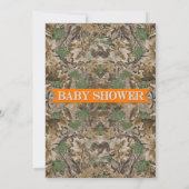 Jagen Camo Co-Ed Baby shower Buck en Doe Kaart (Achterkant)