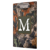Jagen Camo Hunters Monogram Initiaal Clip Board Klembord (Links)