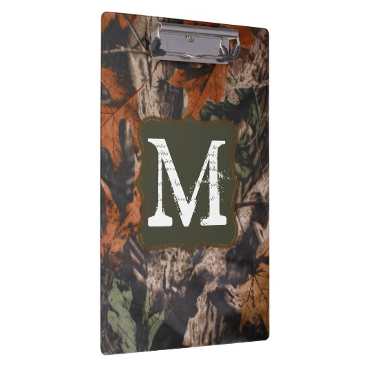 Jagen Camo Hunters Monogram Initiaal Clip Board Klembord (Rechts)