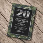 Jagen Camo Militaire 20e verjaardag uitnodiging