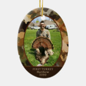 Jagen Camouflage Een foto gepersonaliseerd Keramisch Ornament (Achterkant)