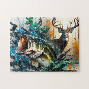Jagen en Vissen Legpuzzel