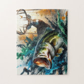 Jagen en Vissen Legpuzzel (Verticaal)