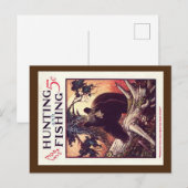 " jagen en Vissen Mag-Hoesje" Briefkaart (Voorkant / Achterkant)