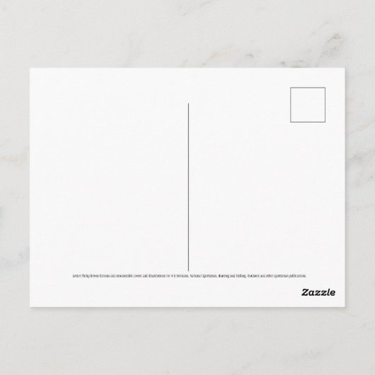 " jagen en Vissen Mag-Hoesje" Briefkaart (Achterkant)