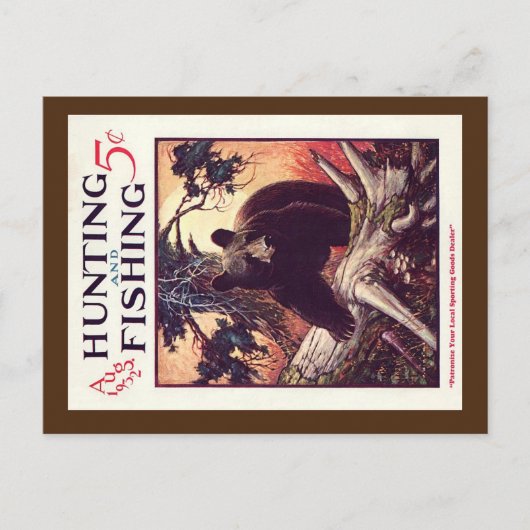 " jagen en Vissen Mag-Hoesje" Briefkaart (Voorkant)