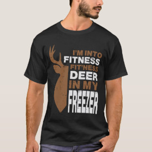 Jagen Fitness Herten In Vriezer Funny Hunter Manne T-shirt