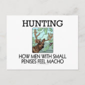 Jagen. Hoe mannen met kleine penissen zich macho v Briefkaart (Voorkant)