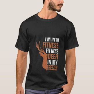 Jagen Ik ben in fitness fit pasvorm herten in mijn T-shirt