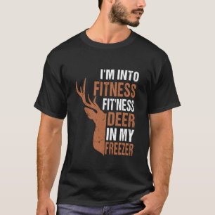 Jagen Ik ben in fitness fit pasvorm herten in mijn T-shirt