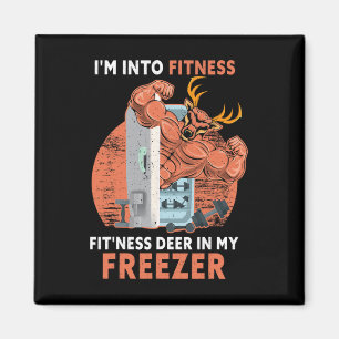 Jagen Ik ben in Fitness Herten Vriezer Grappige Ja Magneet