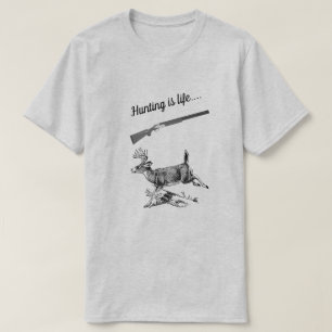 Jagen is een Bos voor het leven, een schotwond T-shirt