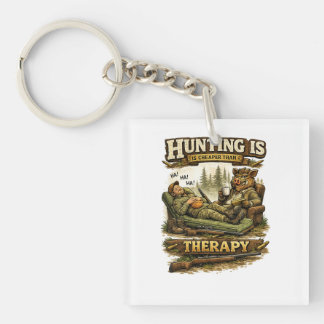 Jagen is goedkoper dan therapie sleutelhanger