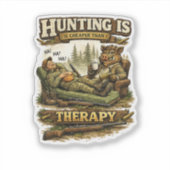 Jagen is goedkoper dan therapie sticker (Voorkant)