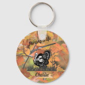 Jagen is het leven van gepersonaliseerd Turkije en Sleutelhanger (Voorkant)