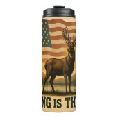 Jagen is therapie hertenvlag thermosbeker (Voorkant)