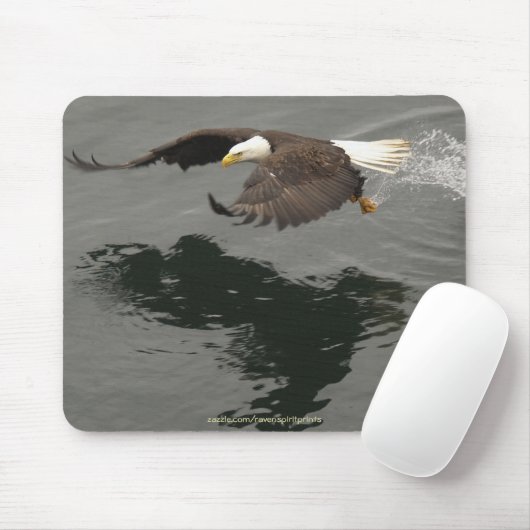 Jagen kale adelaar mousepad muismat (Met muis)