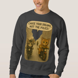 Jagen katten op motorfietsen  trui