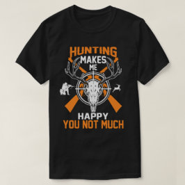 Jagen maakt me gelukkig, niet veel t-shirt