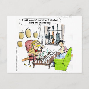Jagen met automatische wapens - Grappige cadeaus & Briefkaart