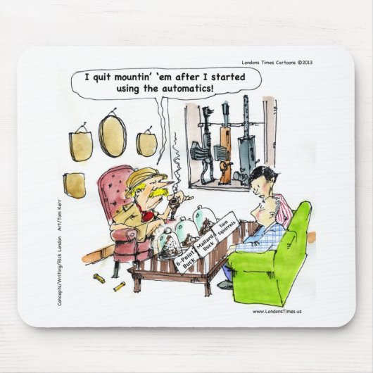 Jagen met automatische wapens Grappige cadeaus & T Muismat (Voorkant)