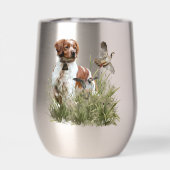 Jagen met een Bretonse hond, Art (Achterkant)