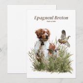 Jagen met een Bretonse hond, Art Kaart (Voorkant / Achterkant)