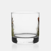 Jagen met een Bretonse hond, Art Whisky Glas (Links)