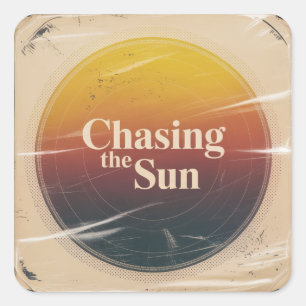 Jagen Naar De Zon Vierkante Sticker