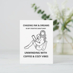 Jagen naar Inkt en Dromen Knus Creatief Toevluch Briefkaart